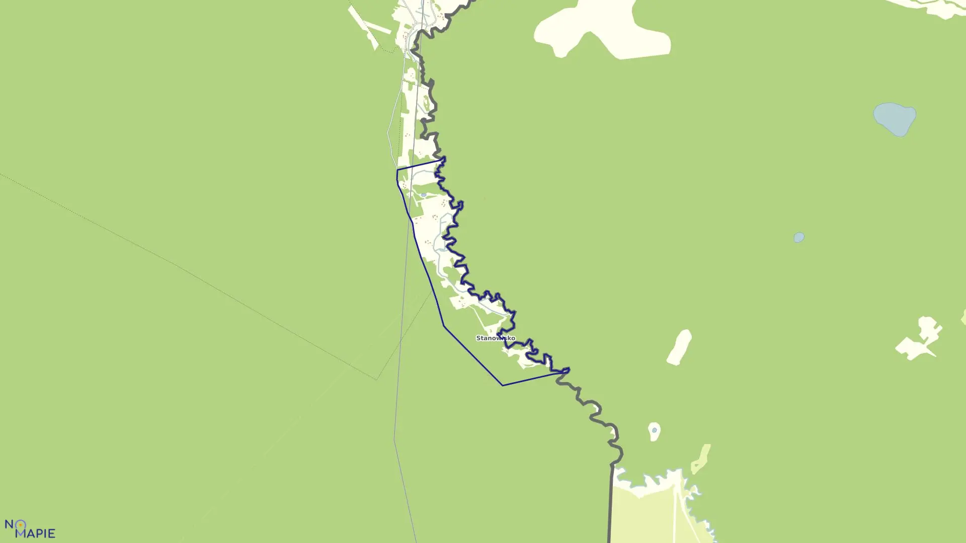 Mapa obrębu STANOWISKO w gminie Giby